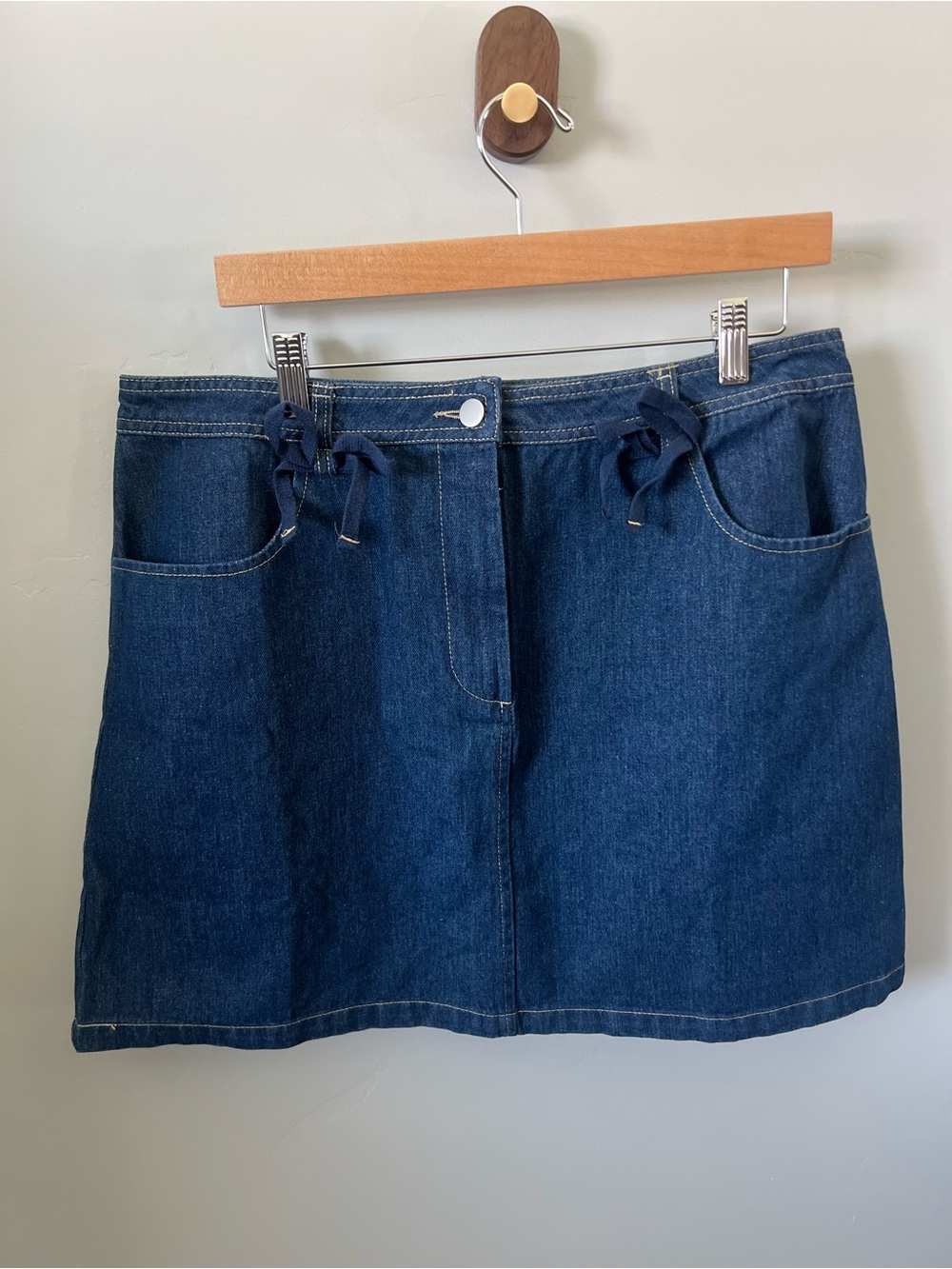 Bohme Dark Blue Denim Mini Skirt